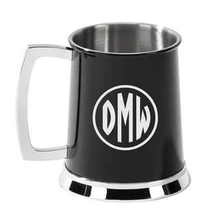 Circle Monogram Personalized 20 oz. Stainless Steel Tankard