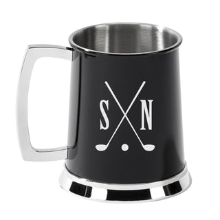 Golf Initials Personalized 20 oz. Stainless Steel Tankard