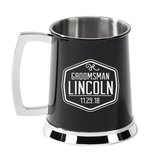 Wedding Party Personalized 20 oz. Stainless Steel Tankard