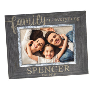 Family Is Everything Personalized Weathered Grey 5x7 Frame