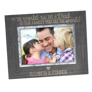 You Are The World Personalized Weathered Grey 5x7 Frame