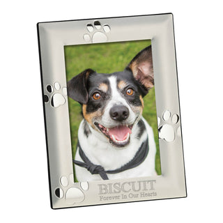 Personalized Silver Vertical Memorial Dog Frame