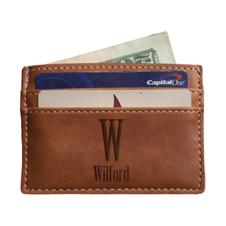 Personalized Initial and Name Credit Card Holder