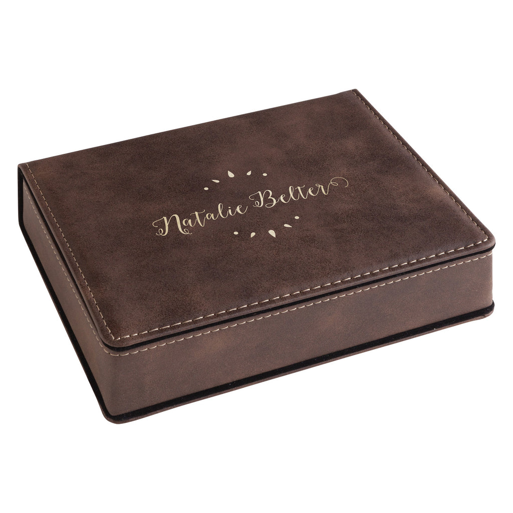 Script Name Personalized Faux Leather Storage Box – Personalized Planet