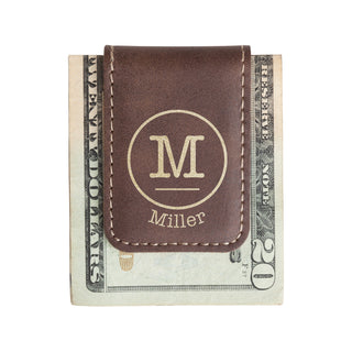 Initial and Name Personalized Money Clip