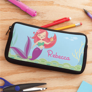 Happy Mermaid Personalized Pencil Case