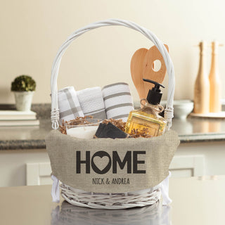 Wicker Basket With Personalized Home Liner