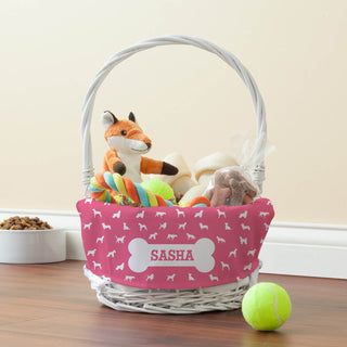 dog bone wicker basket 