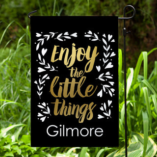 Enjoy The Little Things Personalized Garden Flag