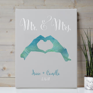 Mr. and Mrs. Personalized 11x14 Canvas