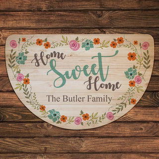 Home Sweet Home Personalized Half Round Doormat