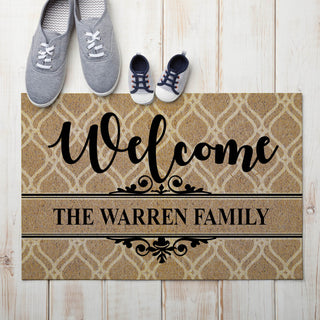 Personalized Welcome Doormat - 18x27 Inch, 1/8" Thin