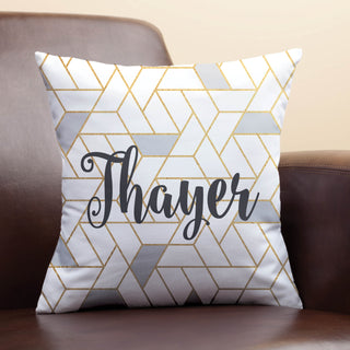 Personalized Geometric Throw Pillow