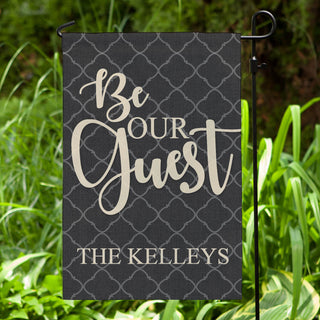 Be Our Guest Personalized Garden Flag