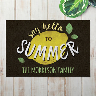 Say Hello To Summer Personalized Doormat - 18x27 Inch, 1/8" Thin