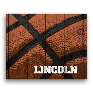 Personalized 16x20 Basketball Canvas