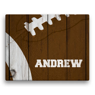 Personalized 11x14 Football Canvas