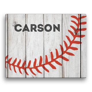 Personalized 11x14 Baseball Canvas