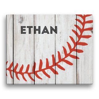 Personalized 16x20 Baseball Canvas