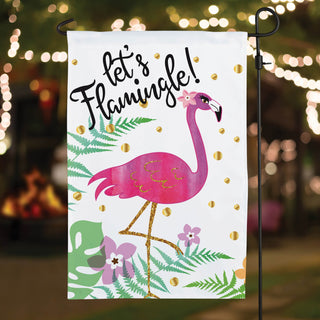 Let's Flamingle! Garden Flag