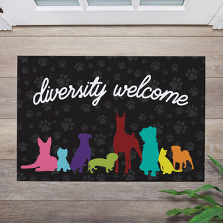 Diversity Welcome Doormat - 18x27 Inch, 1/8" Thin