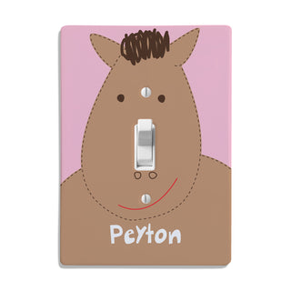 Sandra Magsamen Girl Horse Personalized Light Switch Cover