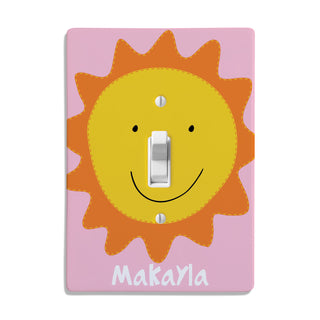 Sandra Magsamen Pink Sunshine Personalized Light Switch Cover
