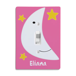 Sandra Magsamen Pink Moon Personalized Light Switch Cover