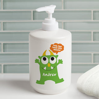 Sandra Magsamen Green Little Monster Personalized Soap Dispenser