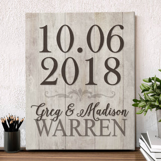 Special Date Personalized 16x20 Canvas