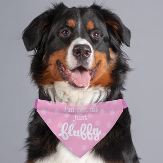 I'm Not Fat Just Fluffy Pink Dog Bandana