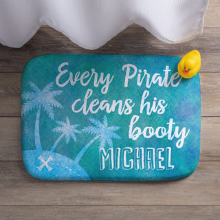 Palm trees bathmat with quote and name