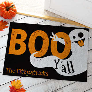 Boo Y'All Personalized Doormat - 18x27 Inch, 1/8" Thin