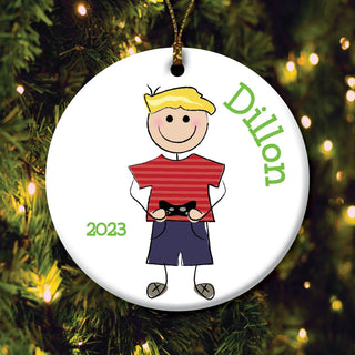 Personalized Little Gamer Ornament