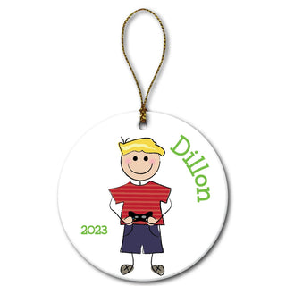 Personalized Little Gamer Ornament