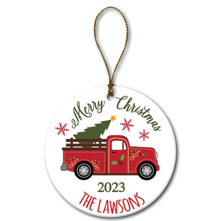 Personalized Christmas Truck Ornament