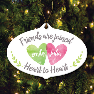 Two Friends Personalized Christmas Ornament