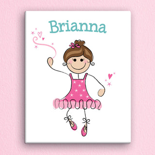 Personalized Ballerina 11x14 Canvas