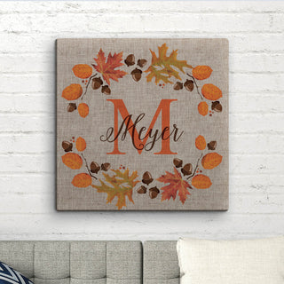 Personalized Autumn 16x16 Canvas