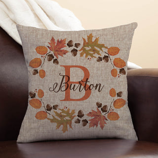 Personalized Autumn Throw Pillow