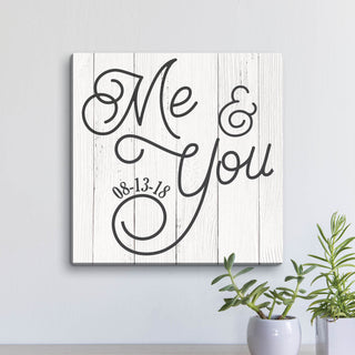 Me & You Personalized 12x12 Canvas