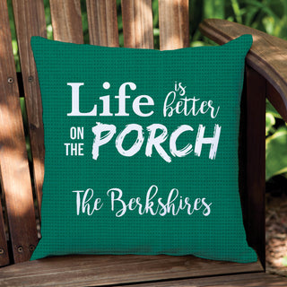 Life Is Better On The Porch Personalized Throw Pillow
