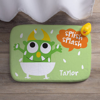 Sandra Magsamen Personalized Green Monster Bathmat