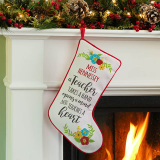 A Teacher Takes A Hand Personalized Stocking