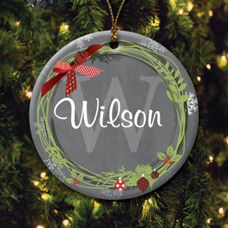 Christmas Wreath Personalized Ornament