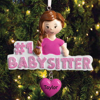 Number One Babysitter Personalized Ornament