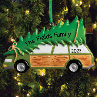 Family Wagon Personalized Ornament