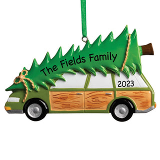 Family Wagon Personalized Ornament