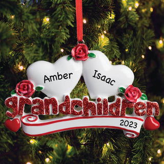 Personalized Two Grandchildren Ornament