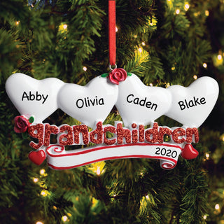 Personalized Four Grandchildren Ornament